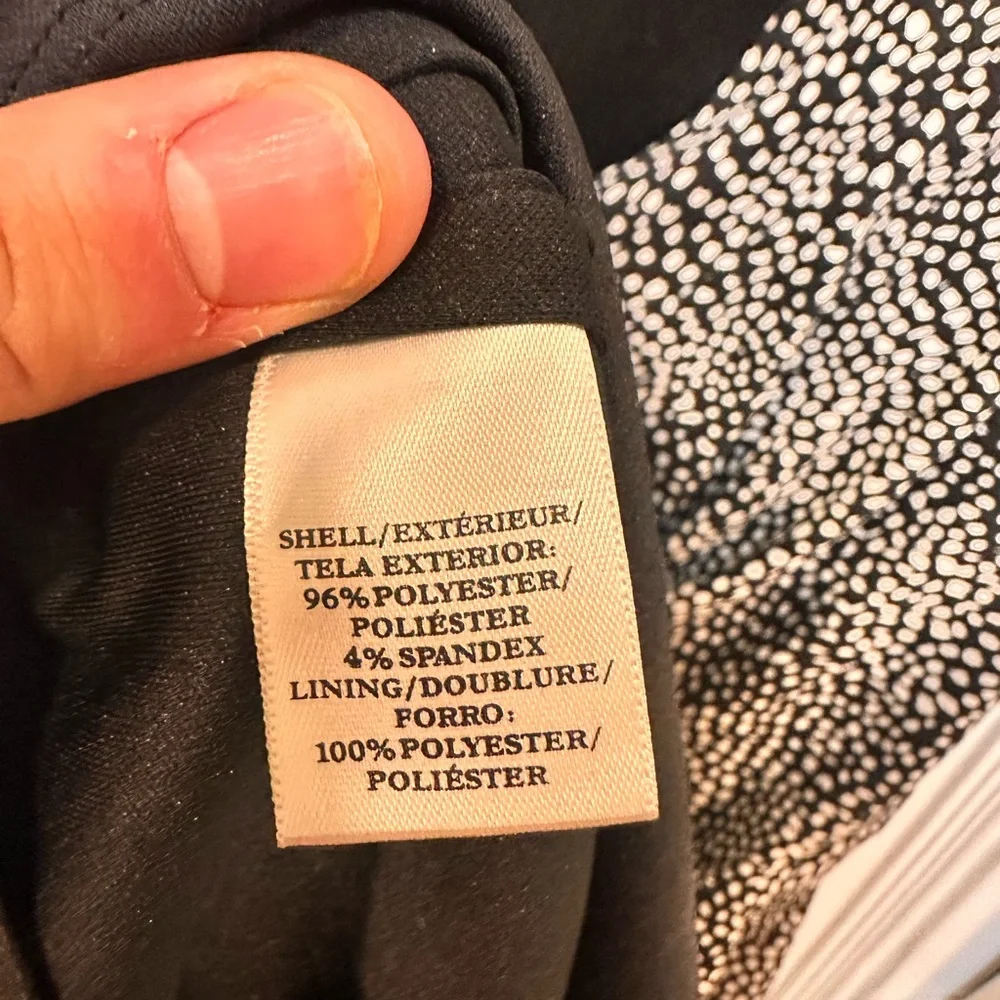 Ann Taylor Elegant Black/White polkadot dress - Picture 4 of 5